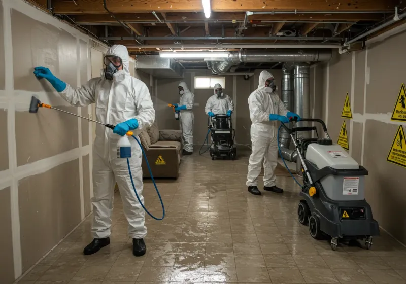 Basement Moisture Removal and Structural Drying process in San Rafael, CA